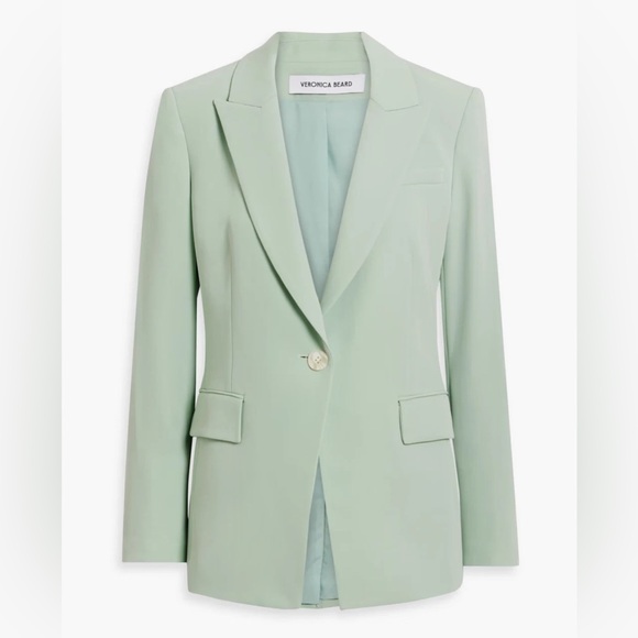 VERONICA BEARD Blazer (NWT $698) Long and Lean Dickey 14 Sea Mist - Picture 1 of 16